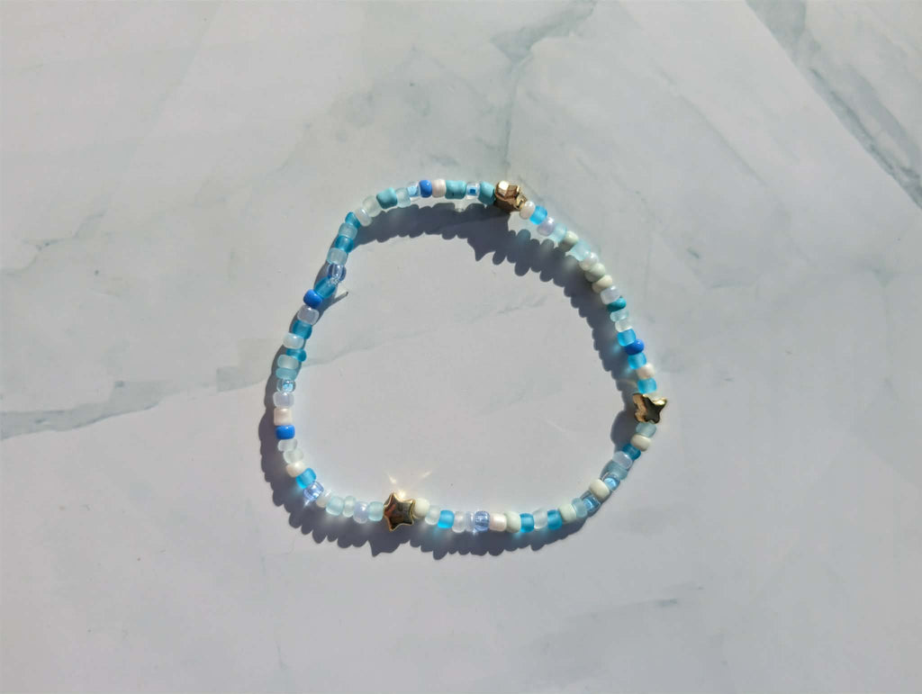 Handmade Beaded Bracelet - Blue Range