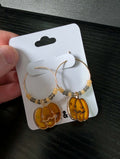 Beaded Pumpkin Earrings