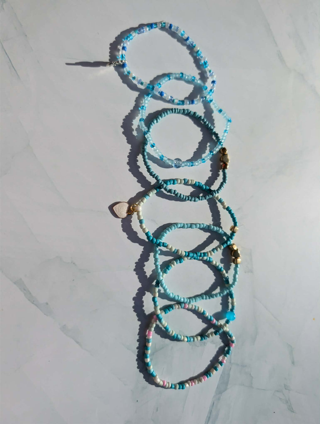 Handmade Beaded Bracelet - Blue Range