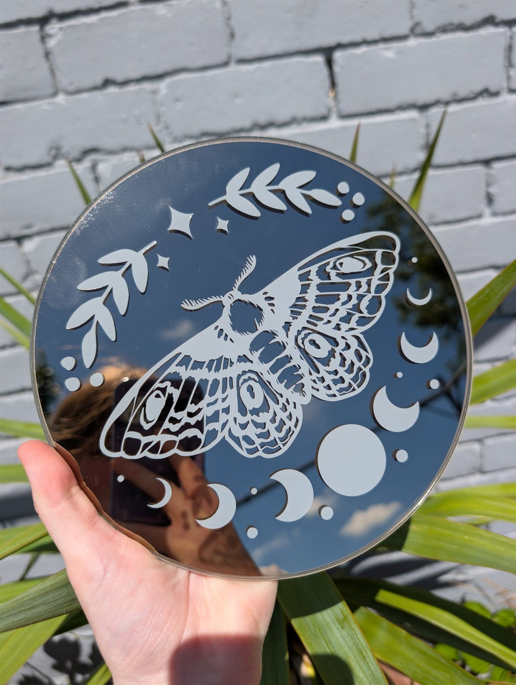 Moth Wall Mirror - Choose Your Colour