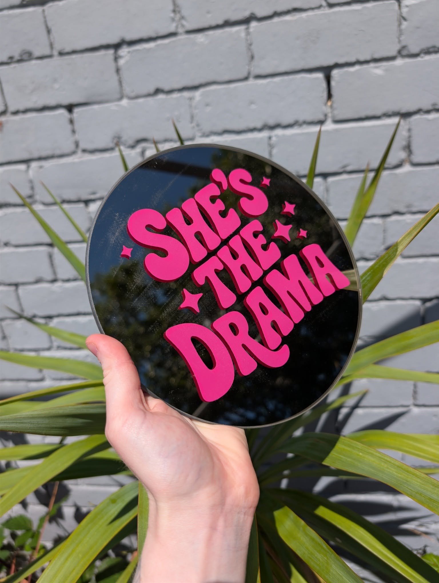She's The Drama Wall Mirror - Choose Your Colour