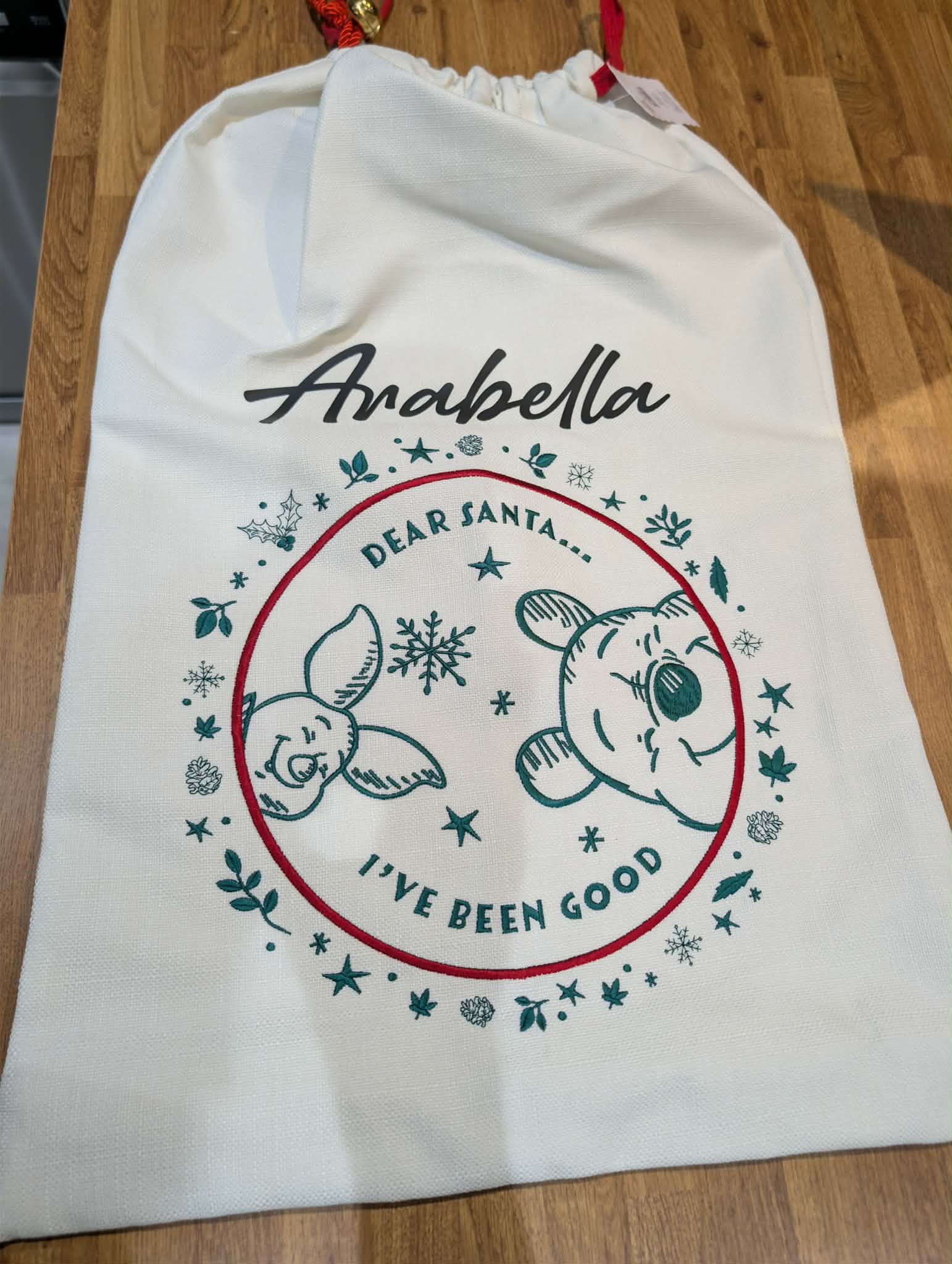 Personalised Winnie the Pooh Santa Sack