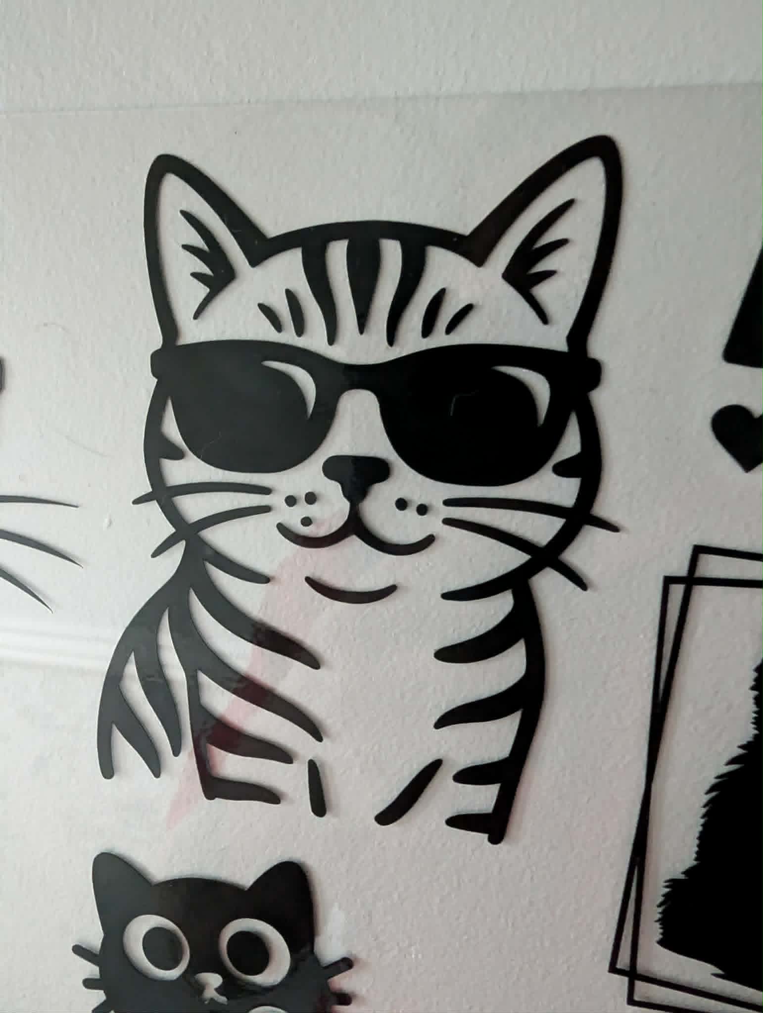 Cat Themed Vinyl Decals