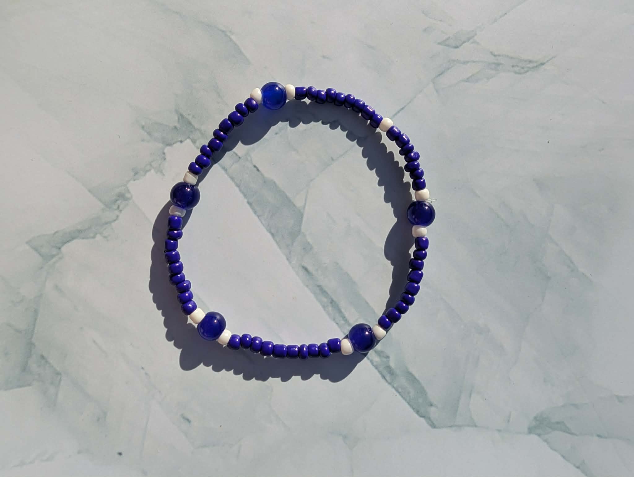 Handmade Beaded Bracelet - Blue Range