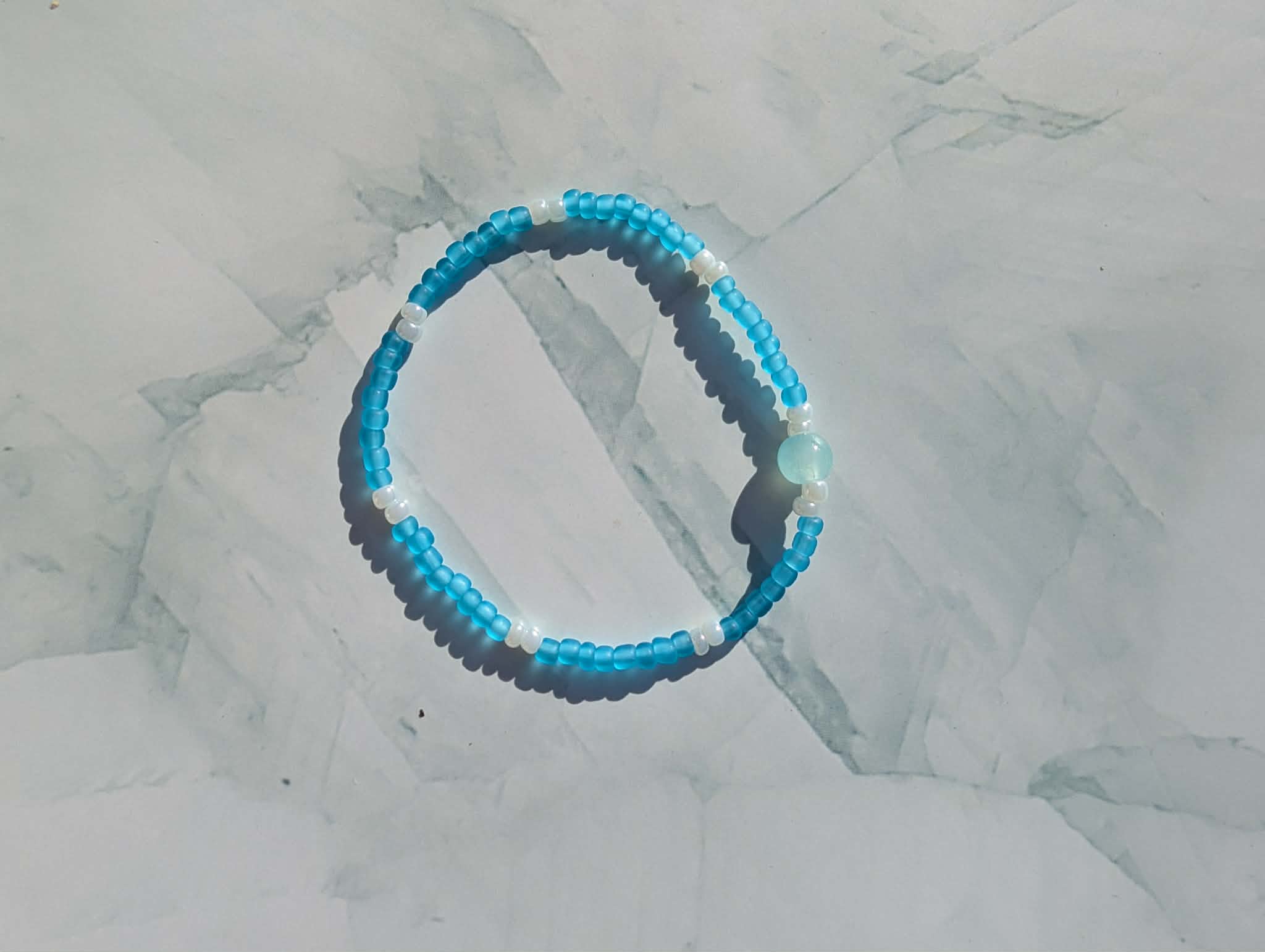 Handmade Beaded Bracelet - Blue Range