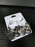 Beaded Gothic Hoop Earrings
