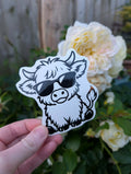 Cool Highland Cow Vinyl Decal