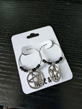 Beaded Pentagram Earrings